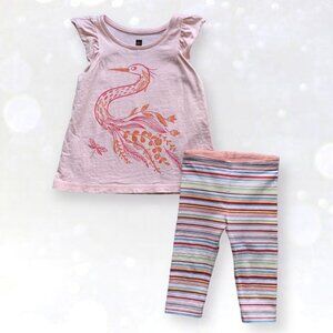 Tea Collection Crane Graphic Outfit